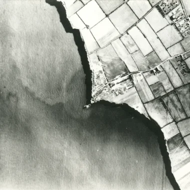 Photographie aérienne de la Pointe du Hoc